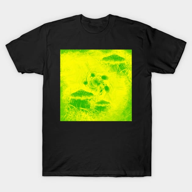 Radioactive mushroom landscape T-Shirt by hereswendy